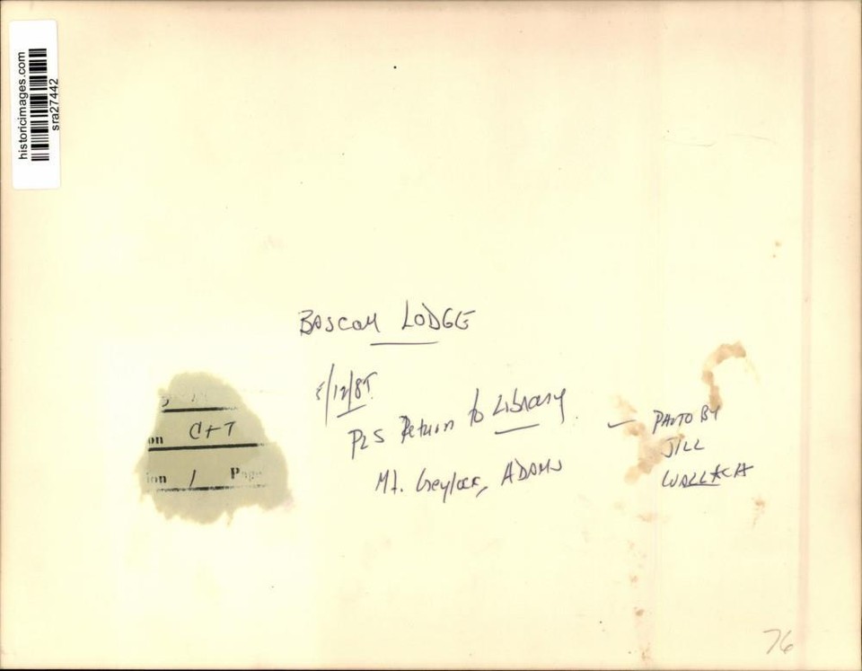 1989 Press Photo Lodge, Mt. Greylock, Adams, Massachusetts