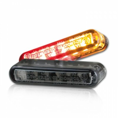 Schwarze LED Mini Micro Blinker Rücklicht Bremslicht Streak Shorty kleben Einbau