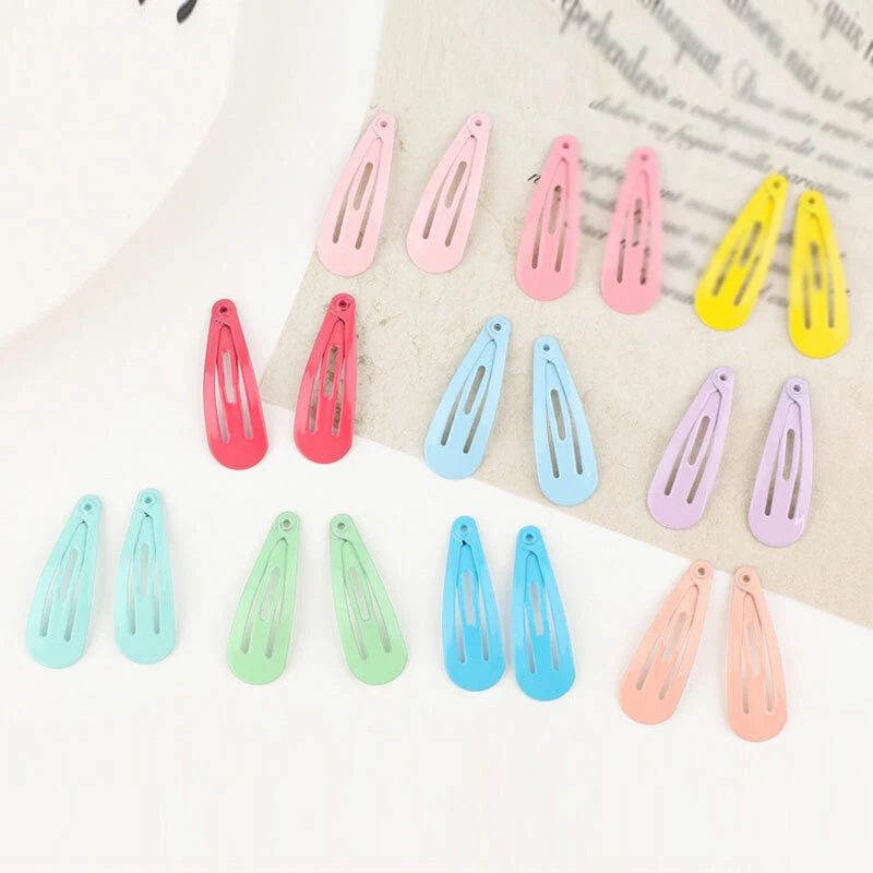 50Pcs Glitter Hairpins Snap Hair Clip for Kids Girl Metal Barrettes BB Clips US⇓ - Image 4 of 4
