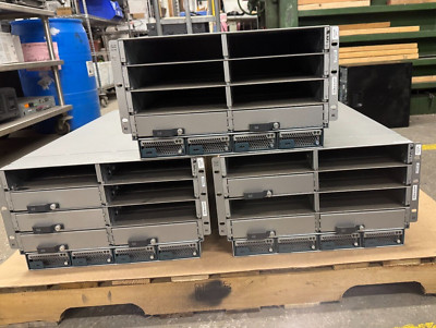 3x Cisco UCS 5108 Blade Server Chassis Enclosure  12x PSU 24x Fans 6x Fabric