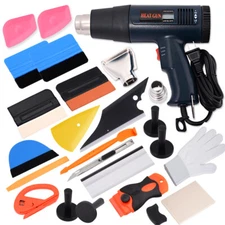 Auto Heat Gun & Vinyl Wrap Tool Kit for Car Wrapping, Wndow Tinting, PPF Install