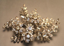 Stunning Large Rhinestone Brooch Schoffel Schreiner Austria