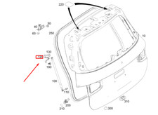 New MB GLB X247 Right Gas-Filled Telescopic Strut Bracket A2477404600
