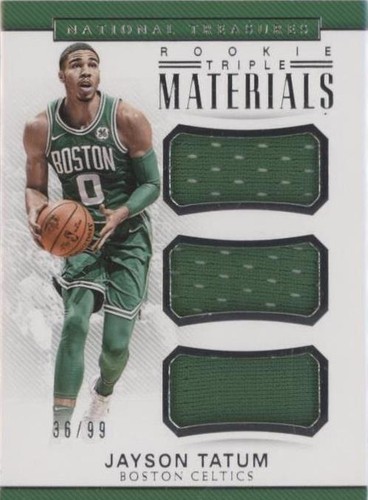 Jayson Tatum 2017-18 Panini National Treasures ROOKIE Patch Auto
