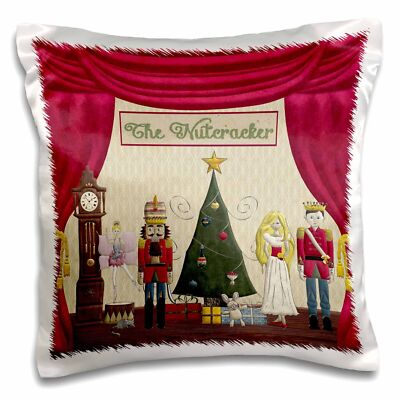 3dRose Nutcracker Prince, Sugar Plum Fairy, Mouse King, Snow Queen, Clock  16x16