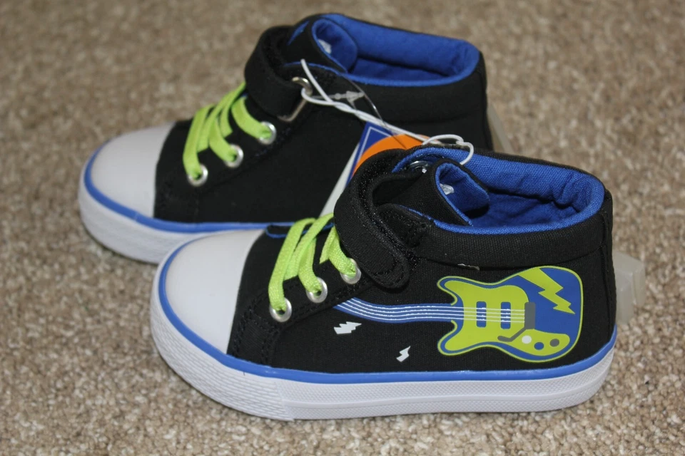 Gymboree Rock Academy Guitarra Alta Tenis Niños Pequeños Zapatos Talla 8 9 NUEVO CON ETIQUETAS RARO Foto 3 de 4