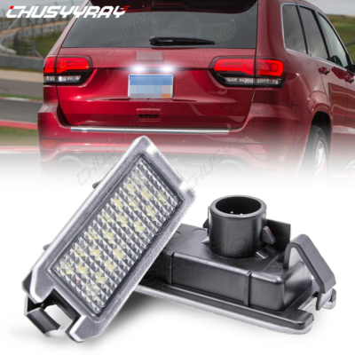 2x LED License Plate Light Tag Lamp Assembly For 2017-2021 Jeep