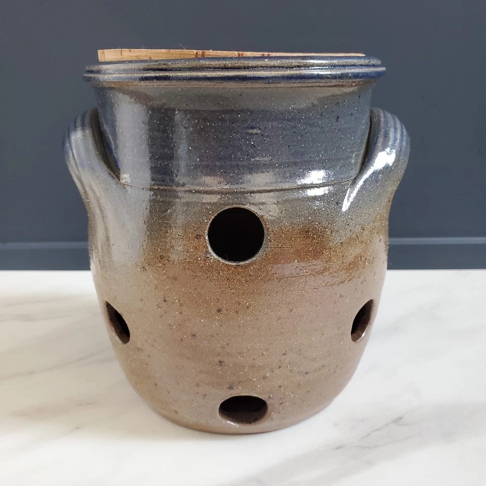 Gros Pot Saloir A Sel En Grès De La Poterie Des Mottes (Grès De Puisaye) - Photo 4/4