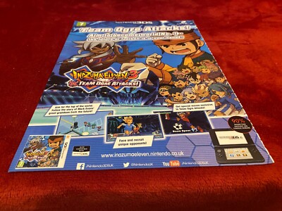 GAME4 GAME ADVERT 11X8 NINTENDO 3DS INAZUMA ELEVEN 3D