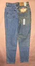 Vintage Levis 512 Blue Jeans, Slim Tapered, Deadstock NWT, Size 32x31