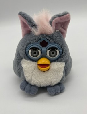 Vintage 1999 Furby Beanbag Buddy ELEPHANT Rare Plush Blue/Grey Eyes