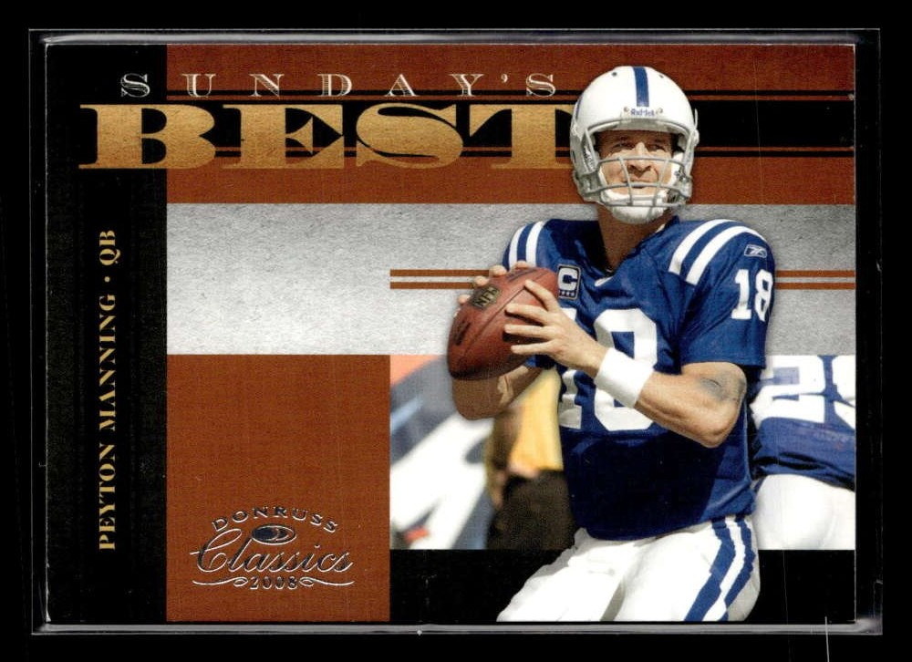 2008 Donruss Classics Peyton Manning Sunday's Best /1000 #SB-21 Colts FX4587