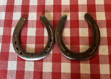 Used Horseshoes 2 Pieces For Crafts / Art / Or Two 2 Rustic Steel Horse Shoes