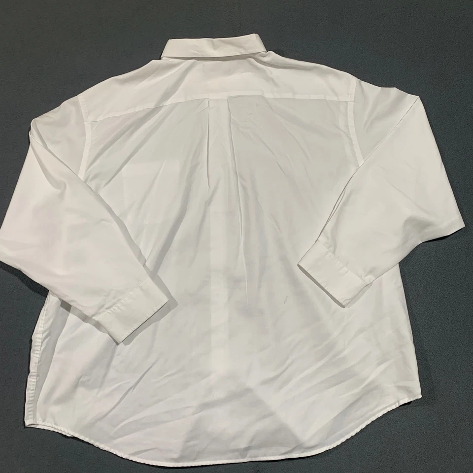 Roundtree & Yorke TravelSmart Mens 4XB White Button Down LS Dress Shirt Pocket - Image 3 of 4