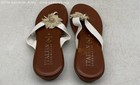 Italian Shoemakers Women's Brown White Slip-On Thong Sandals Size US 8 — photo 3