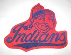 1950 Baseball Cleveland Indians Team Logo Souvenir Pennant Iron On Felt Patch