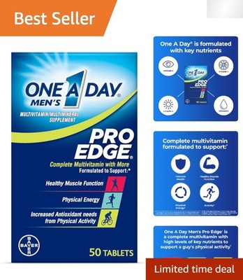Men's Pro Edge Multivitamin: Vital Nutrient Support with Magnesium - 50 Count