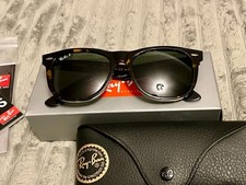 Ray-Ban RB2140 Wayfarer Tortoise Polarized 54mm Unisex Sunglasses Box  Papers 