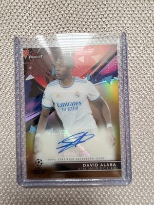 David Alaba - Emirates GOLD Autographed Clean *20/50* - Topps Finest  