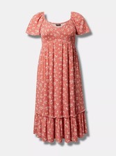 Torrid Midi Dress Faded Rose NWT New 4X