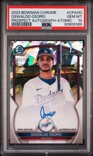 2023 Bowman Chrome Atomic Refractor 1st Bowman Auto Oswaldo Osorio /100 PSA 10