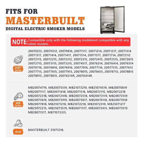 Pieza de repuesto 9907120011 para elemento eléctrico para fumadores Masterbuilt, 800 vatios... - Imagen 4 de 6