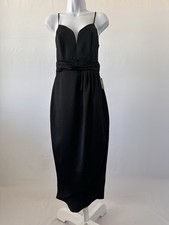 NWT Black Express Sexy Slip Midi Dress Sz: XS (b57) Little Black Dress Cocktail