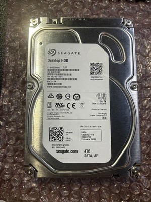 Seagate ST4000DM000 4TB 3.5'' SATA III Desktop HDD Glist 0 Erased NIST800-88