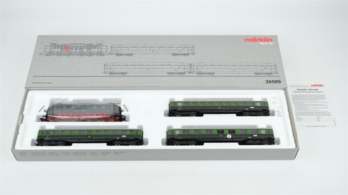 Märklin H0 26509 paquete de trenes tren rápido de larga distancia Berlín-Leipzig con locomotora eléctrica BR E18 DR (D | Zustand: Gebraucht