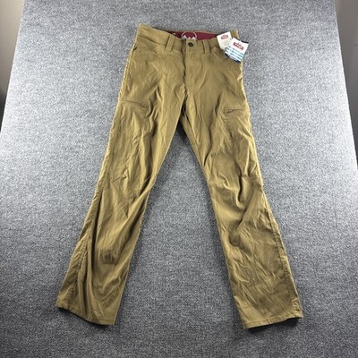 NWT Wrangler ATG Cargo Pants Men 29x30 Khaki Straight Flex Waist Outdoor Hiking