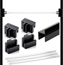 14 Pcs File Cabinet Rails Set 1/2 Drawer Sides Hanging File Rail Clips PVC Stora
