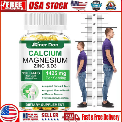Calcium Magnesium Zinc with Vitamin D3 Capsules Bone Health Muscle Improvement