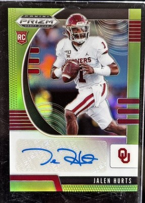 Jalen Hurts Panini Prizm Draft Picks Rookie Auto /50 Eagles ssp rare investment