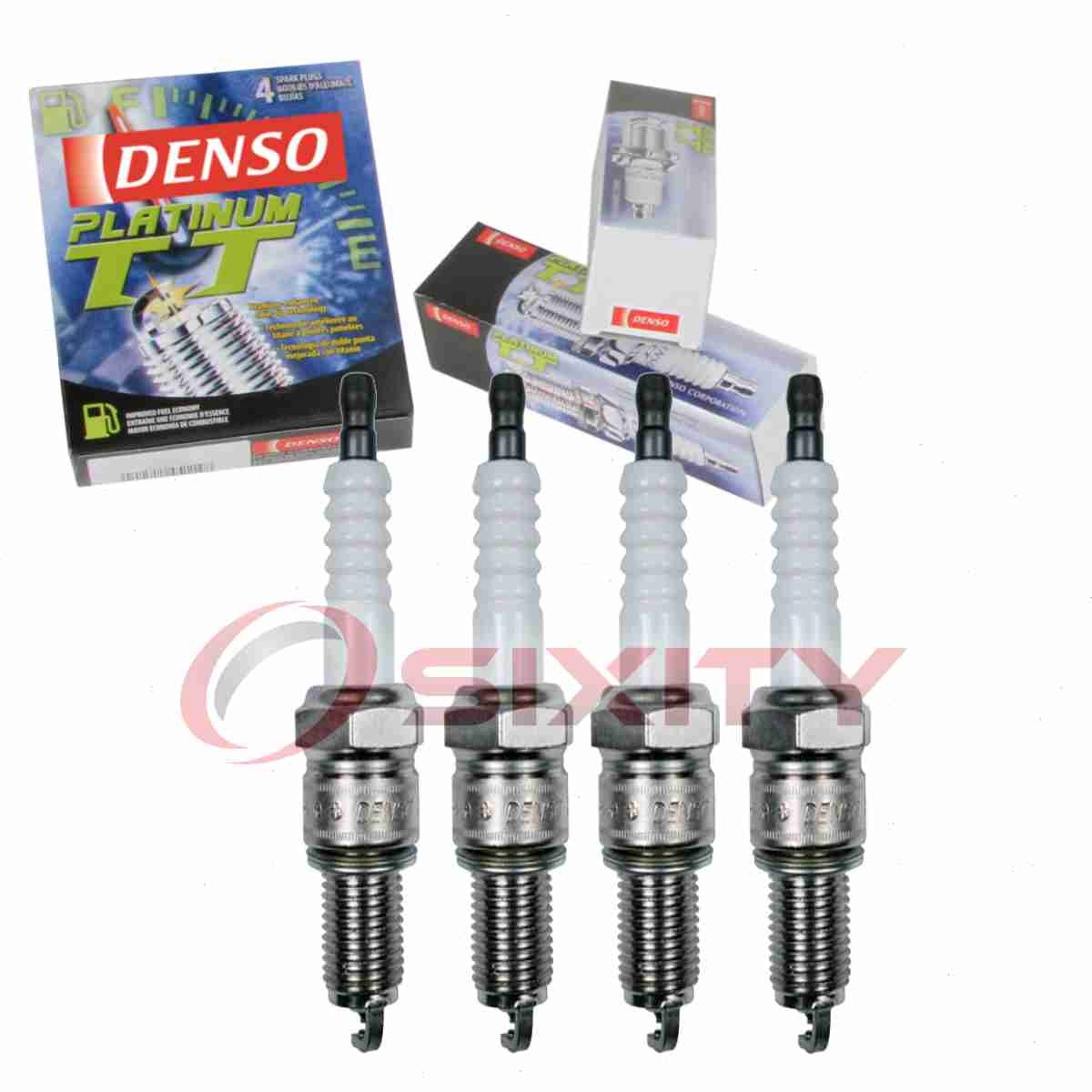 4 pc Denso Platinum TT Spark Plugs for 1985 Chrysler Executive Limousine ev