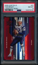 2005 Leaf Rookies & Stars Tom Brady #57 Longevity Ruby Red #