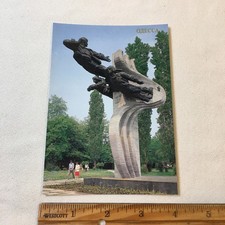 Postcard Odessa Monument to Pilots 69th Air Fighter Regiment Soviet 1989