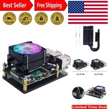RGB Cooling Fan & Heat Sink for Raspberry Pi 4/3 - Low-Profile Efficiency