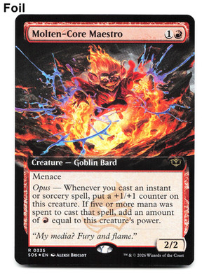 Molten-Core Maestro (Extended Art) - FOIL - [Secrets of Strixhaven] MTG SOS 335