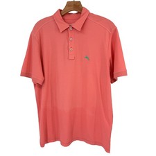 Tommy Bahama Island Zone Coral Polo Shirt mens size medium