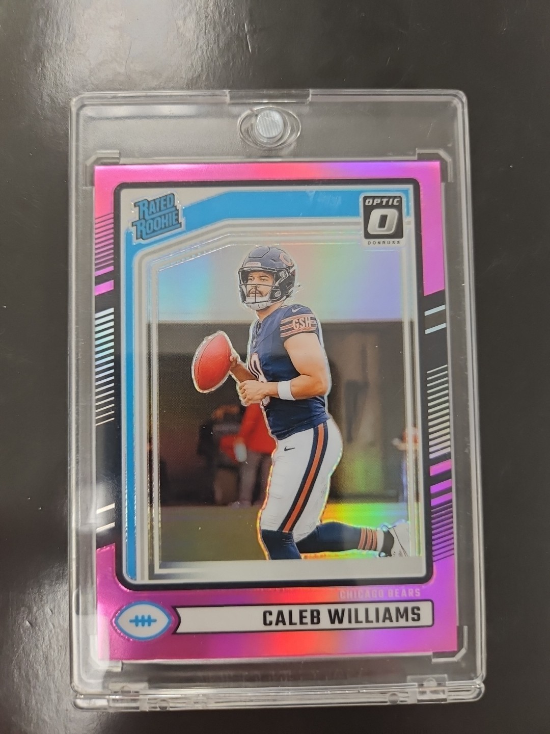 2024 Panini Donruss - Rated Rookie Caleb Williams #327 Optic Preview Pink Prizm
