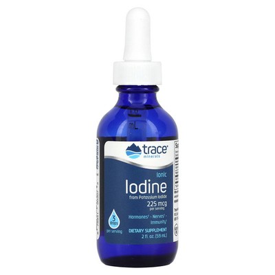 2 X Trace Minerals �, Ionic Iodine, 225 mcg, 2 fl oz (59 ml)-Worldwide