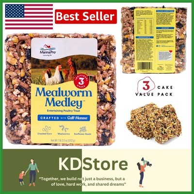 Wholesome Mealworm Medley Cake for Small Breeds - 3-Pack