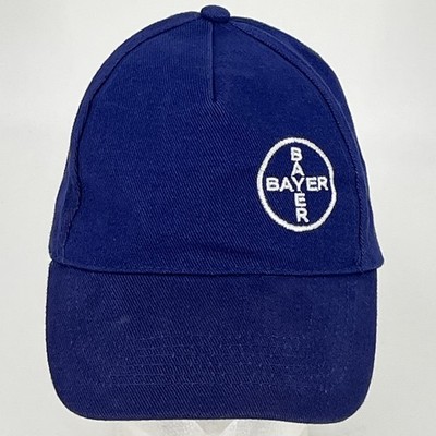Bayer Hat - VTG StrapBack Blue Cotton Baseball Cap - St Louis Pharmaceutical EUC