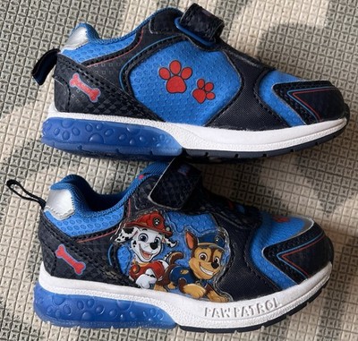Boys Paw Patrol Strap LIGHT UP  Sneakers Shoes - PERFECT - Toddler Size 7