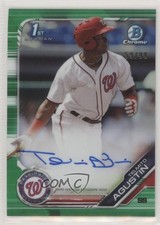 2019 Bowman Chrome Prospects Green Refractor 59/99 Telmito Agustin Auto 6f7