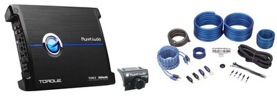 Planet Audio TR3000.1D 3000 Watt Class D 1-Ohm Mono Car Amplifier+Amp Wire Kit