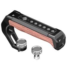 Aluminum Camera Top Handle with Cold Shoe for DSLR Cage 1/4 and 3/8 Screw Holes