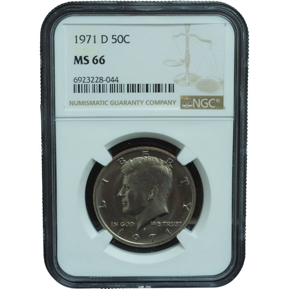 1971-D Kennedy Half Dollar NGC MS66 *JE