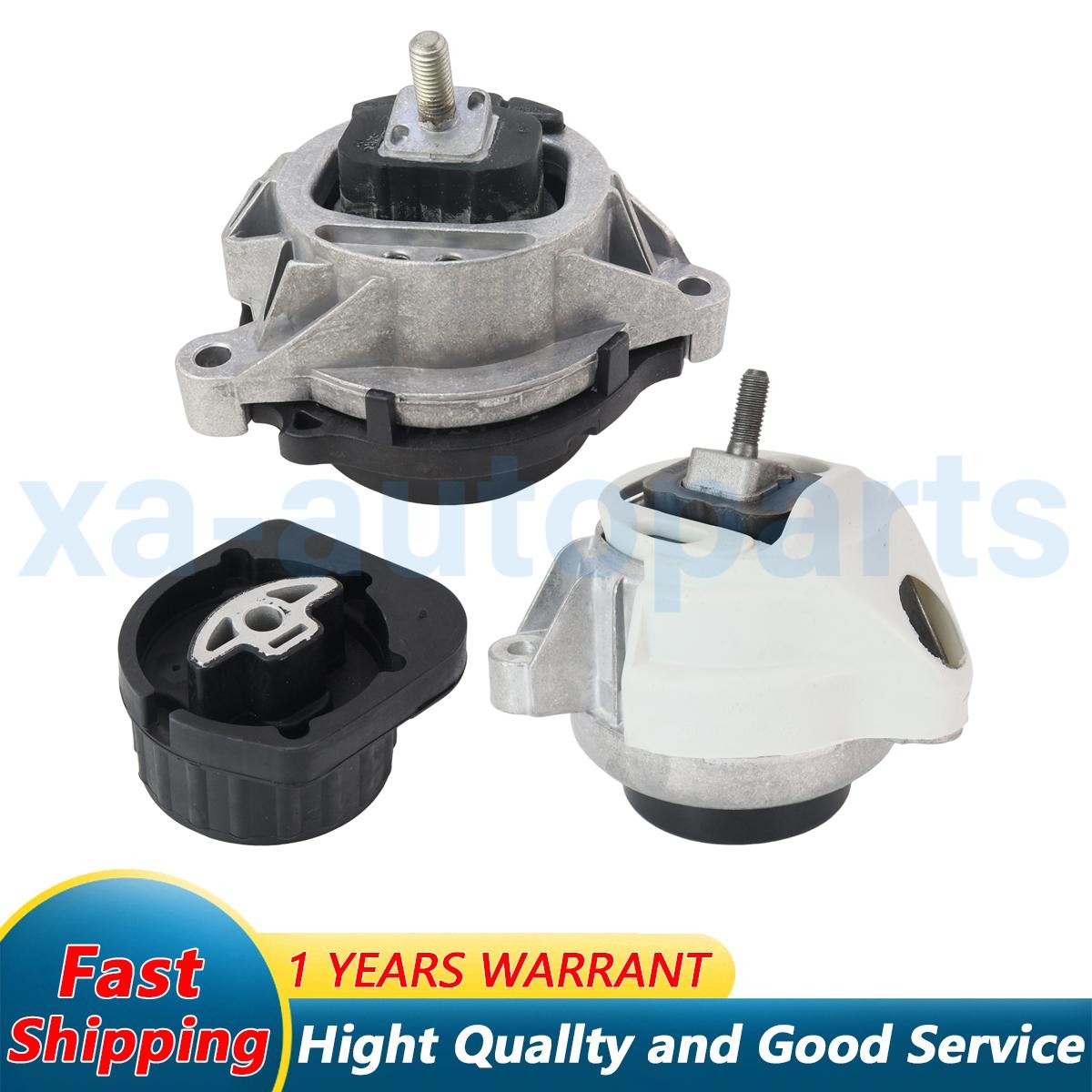 Set of 3 Fits BMW X3 F25 F26 3.0L Trans Mount+Engine Motor Mount Left Right Kit