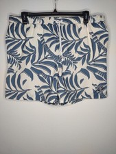 NWOT Original Penguin Men's White/Blue Tropical Swim Trunks Size XXL